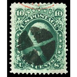 us stamp postage issues 96 washington 10 1867 U VF 002