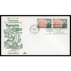 canada stamp 475 view of modern toronto 5 1967 FDC PC 015