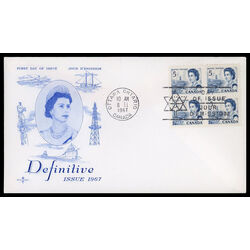 canada stamp 458 queen elizabeth ii fishing village 5 1967 FDC BLOCK 018