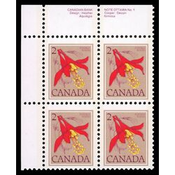 canada stamp 707 western columbine 2 1977 PB UL %231