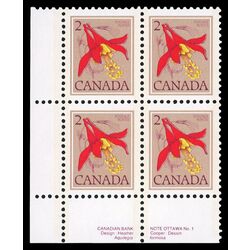 canada stamp 707 western columbine 2 1977 PB LL %231